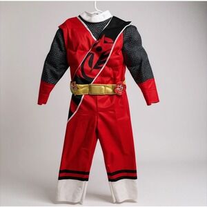 Power Rangers Ninja Steel Red Ranger Costume Toddler 3T–4T Halloween Dress Up